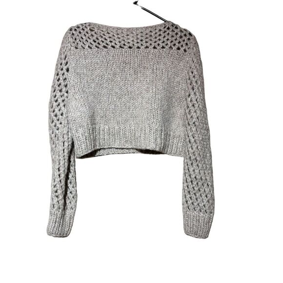 LoveShackFancy Larson Cropped Pullover Knit Sweater Size S - Picture 2 of 5